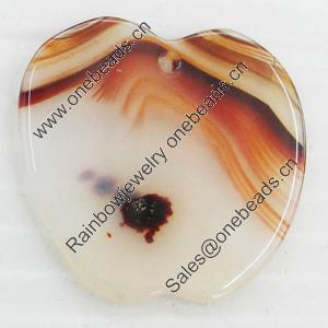 Agate Pendant, 27x25mm, Hole:Approx 1mm, Sold by PC 