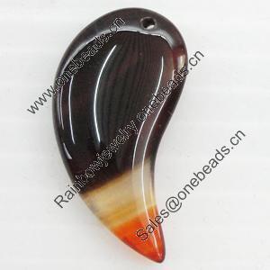 Agate Pendant, 15x30mm, Hole:Approx 1mm, Sold by PC 