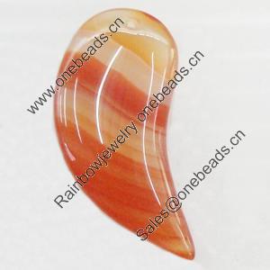Agate Pendant, 15x30mm, Hole:Approx 1mm, Sold by PC 