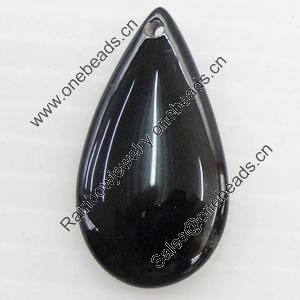 Agate Pendant, Teardrop, 17x31mm, Hole:Approx 1mm, Sold by PC 