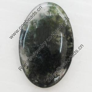 Agate Pendant, Flat Oval, 18x27mm, Hole:Approx 1mm, Sold by PC 