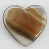 Agate Pendant, Heart, 34x33mm, Hole:Approx 1mm, Sold by PC 