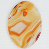 Agate Pendant, Flat Oval, 62x48mm, Hole:Approx 1mm, Sold by PC 