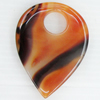 Agate Pendant, 63x50mm, Hole:Approx 15mm, Sold by PC 