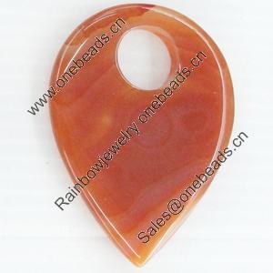 Agate Pendant, 63x50mm, Hole:Approx 15mm, Sold by PC 