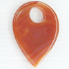 Agate Pendant, 63x50mm, Hole:Approx 15mm, Sold by PC 