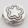 Beads Zinc Alloy Jewelry Findings Lead-free, Flat Round 8mm Hole:1mm, Sold by Bag 