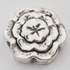 Beads Zinc Alloy Jewelry Findings Lead-free, Flower 10mm Hole:1mm, Sold by Bag 