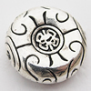 Beads Zinc Alloy Jewelry Findings Lead-free, Flat Round 12mm Hole:1mm, Sold by Bag 