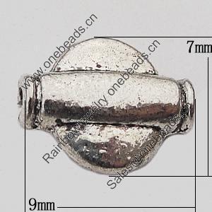 Beads Zinc Alloy Jewelry Findings Lead-free, Lantern 9x7mm Hole:1mm, Sold by Bag 