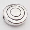 Beads Zinc Alloy Jewelry Findings Lead-free, Flat Round 10mm Hole:1mm, Sold by Bag