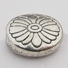 Beads Zinc Alloy Jewelry Findings Lead-free, Flat Oval 12x10mm Hole:1mm, Sold by Bag 