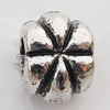 European Style Beads Zinc Alloy Jewelry Findings Lead-free, 8x11mm Hole:4.5mm, Sold by Bag 
