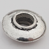 European Style Beads Zinc Alloy Jewelry Findings Lead-free, 14mm Hole:5mm, Sold by Bag 