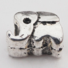 European Style Beads Zinc Alloy Jewelry Findings Lead-free, Elephant 11x8mm Hole:5mm, Sold by Bag 