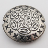 Beads Zinc Alloy Jewelry Findings Lead-free, Flat Round 19mm Hole:1.5mm, Sold by Bag 