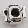 European Style Beads Zinc Alloy Jewelry Findings Lead-free, 14x13mm Hole:5mm, Sold by Bag 