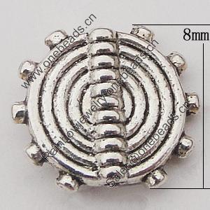 Beads Zinc Alloy Jewelry Findings Lead-free, 8mm Hole:1mm, Sold by Bag 