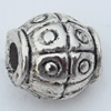 Beads Zinc Alloy Jewelry Findings Lead-free, 8x7mm Hole:2mm, Sold by Bag 