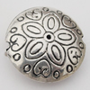 Beads Zinc Alloy Jewelry Findings Lead-free, Flat Round 18mm Hole:1mm, Sold by Bag