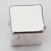 Beads Zinc Alloy Jewelry Findings Lead-free, Cube 6mm Hole:1mm, Sold by Bag 