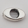 Beads Zinc Alloy Jewelry Findings Lead-free, Flat Oval O:5x9mm I:4mm Hole:1mm, Sold by Bag 