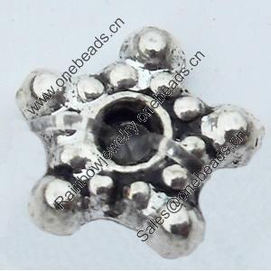 Spacer Zinc Alloy Jewelry Findings Lead-free, 7mm Hole:1.5mm, Sold by Bag
