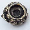 Beads Zinc Alloy Jewelry Findings Lead-free, 6mm Hole:1.5mm, Sold by Bag 