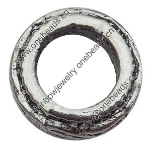 Donut Zinc Alloy Jewelry Findings Lead-free, O:11mm I:7mm, Sold by Bag