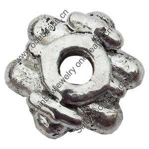 Beads Zinc Alloy Jewelry Findings Lead-free, 9mm Hole:2mm, Sold by Bag 