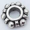 Spacer Zinc Alloy Jewelry Findings Lead-free, 12mm Hole:5mm, Sold by Bag