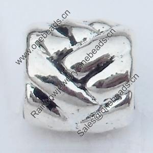 Beads Zinc Alloy Jewelry Findings Lead-free, 5mm Hole:2mm, Sold by Bag 