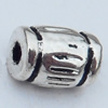 Beads Zinc Alloy Jewelry Findings Lead-free, 6x4mm Hole:1mm, Sold by Bag 