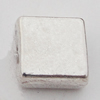 Beads Zinc Alloy Jewelry Findings Lead-free, Square 7mm Hole:1mm, Sold by Bag 