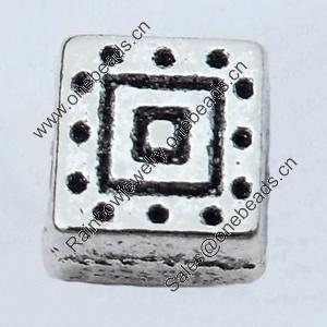 Beads Zinc Alloy Jewelry Findings Lead-free, 6mm Hole:1mm, Sold by Bag 
