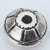 Beads Zinc Alloy Jewelry Findings Lead-free, 10mm Hole:2mm, Sold by Bag 