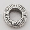 Beads Zinc Alloy Jewelry Findings Lead-free, Donut O:10mm I:5mm Hole:1mm, Sold by Bag 