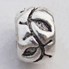 European Style Beads Zinc Alloy Jewelry Findings Lead-free, 7x11mm Hole:4.5mm, Sold by Bag 