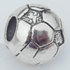 European Style Beads Zinc Alloy Jewelry Findings Lead-free, 10x11mm Hole:5mm, Sold by Bag 