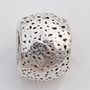 European Style Beads Zinc Alloy Jewelry Findings Lead-free, 7x9mm Hole:4.5mm, Sold by Bag 