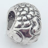 European Style Beads Zinc Alloy Jewelry Findings Lead-free, 8x10mm Hole:5mm, Sold by Bag 