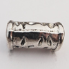 European Style Beads Zinc Alloy Jewelry Findings Lead-free, Column 15x8mm Hole:4.5mm, Sold by Bag 