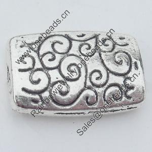 Beads Zinc Alloy Jewelry Findings Lead-free, 15x10mm Hole:1.5mm, Sold by Bag 