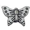 Beads Zinc Alloy Jewelry Findings Lead-free, Butterfly, 16x12mm Hole:1mm, Sold by Bag