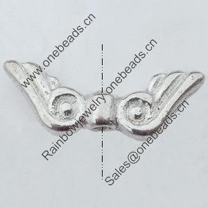Beads Zinc Alloy Jewelry Findings Lead-free, 15x6mm Hole:1mm, Sold by Bag 