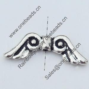 Beads Zinc Alloy Jewelry Findings Lead-free, 21x8mm Hole:1mm, Sold by Bag 