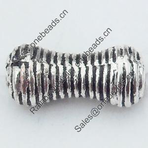 Beads Zinc Alloy Jewelry Findings Lead-free, 9x4mm Hole:1mm, Sold by Bag 