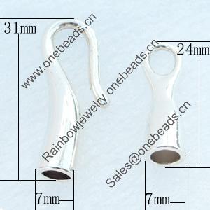 Clasps Zinc Alloy Jewelry Findings Lead-free, 22x7mm,10x30mm, Hole:5mm, Sold by KG