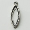 Zinc Alloy Cabochon Settings, Lead-free, O:7x21mm I:5.5x15mm Sold by Bag