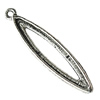 Zinc Alloy Cabochon Settings, Lead-free, O:7x31mm I:5.5x25mm Sold by Bag